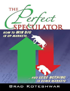 pdfcoffee com the perfect speculator by brad koteshwar pdf free