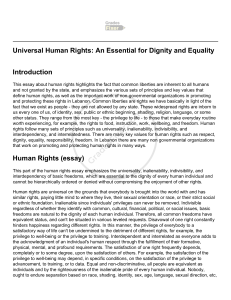 Universal Human Rights  An Essential for Dignity and Equality