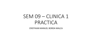 SEM 09 – CLINICA 1 PRACTICA - mi resumen