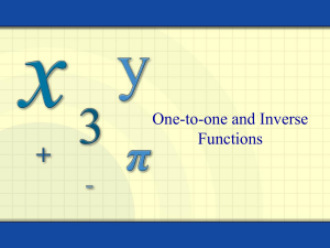 1.9 Inverse Functions