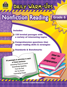 Smith. Daily Warm-Ups Nonfiction Reading Grade 6 (Robert W.) (Z-Library)