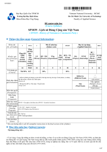 SP1039 History of Vietnamese Communist Party Syllabus