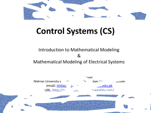 lecture-3- mathematical modelling of dynamic systems