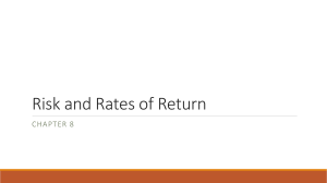 Chapter 8 Risk and Rates of Return