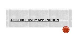 AI Productivity App - Notion