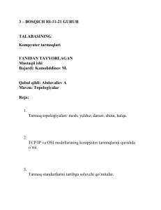 kompyuter tarmoqlari muhammadali 3 mustaqil ish