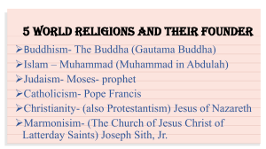 5 world religions and their founder