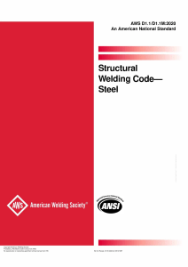 AWS D1.1 D1.1M-2020 Structural Welding Code-Steel