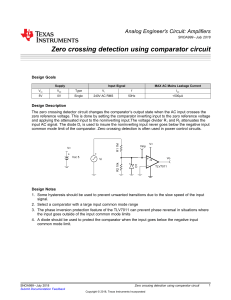 Zero corssing detector using comparator circuit