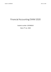 Financial Accounting EXAM 2020 PDF