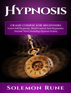 HYPNOSIS Crash Course For Beginners