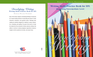 14. Writing Skills Practice Book for EFL author Patricia Wilcox Peterson