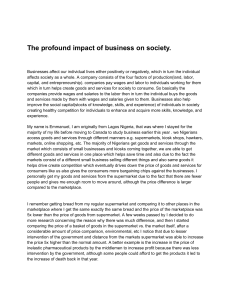 1) The profound impact of business in the society 