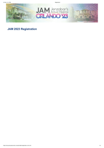 Jenzabar JAM Conference Info