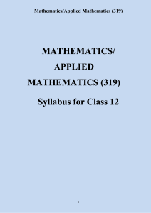   Mathematics/applied mathematics 