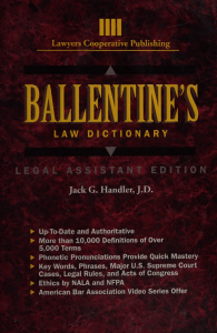 Ballentine's law dictionary 1994 - Handler, Jack G
