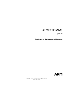 ARM7TDMI-S Processor, Technical Reference Manual, ARM Limited, Fourth Revision (2001)