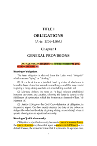 Obligations: Juridical Necessity & Legal Definitions