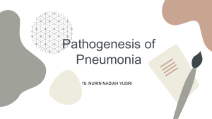 PBL 20 Pathogenesis Pneumonia