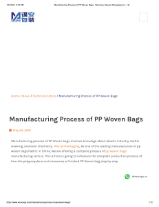 ppp woven bag process