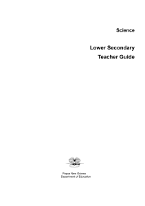 Science Lower Secondary Teacher Guide