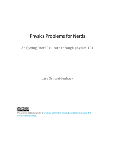 Physics Problems for Nerds: Pop Culture Physics