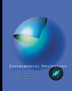 Experimental Psychology 9th Ed