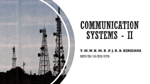 Communication Systems - Diversity