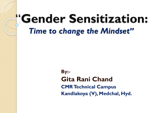 Gender Sensitization 