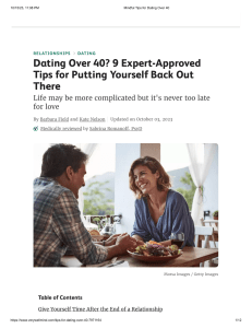 Mindful Tips for Dating Over 40