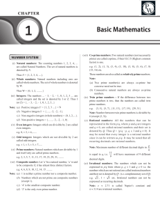 Chapter 01   Study Material - Basic Mathematics    Prayas JEE 2.0 2024