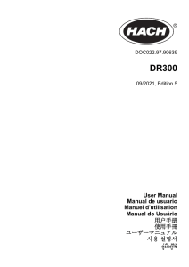 Hach DR300 User Manual