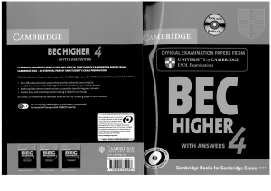 Cambridge - BEC Higher 4 with Answers