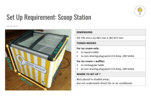 Set Up Requirement - Scoop Station