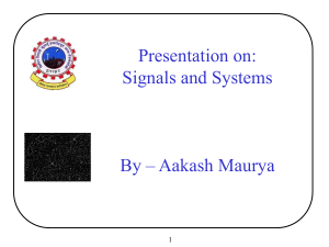 presentation on signal and systems