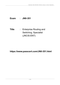 JNCIS-ENT Certification JN0-351 Updated Dumps