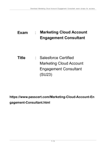 Salesforce Marketing Cloud Account Engagement Consultant Exam Dumps