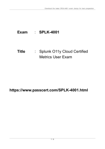 SPLK-4001 Splunk O11y Cloud Certified Metrics User Exam Dumps