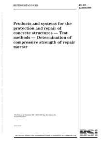 BS EN 12190:1999: Compressive Strength of Repair Mortar Test