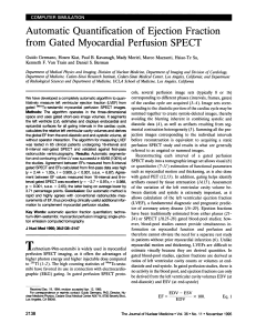 Paper16 Automatic Quantification of Ejection Fraction from Gated Myocardial Perfusion SPECT
