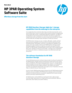 Data sheet - 7000 HP 3PAR Operating System Software Suite