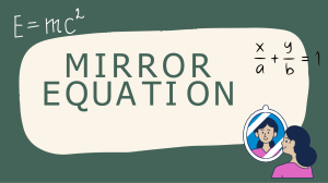 MIRROR EQUATION 