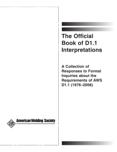 AWS D1.1 Interpretation Book 2nd Edition-2008