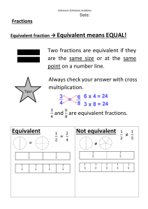 3) Equivalent fractions notes