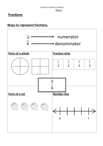 2) Ways to represent fractions