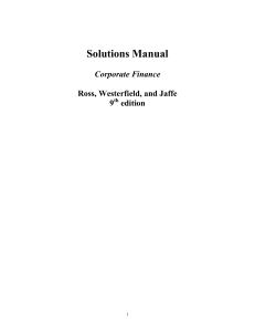 RWJ 9th Edition Solutions Manual