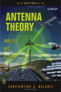 Antenna Theory Analysis and Design Third Edition by Constantine A. Balanis