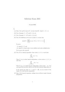 Solutions Exam 2021