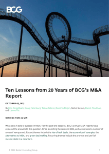 BCG M&A report