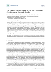 The Effect of Environmental, Social and Governance Consistency on Economic Results
